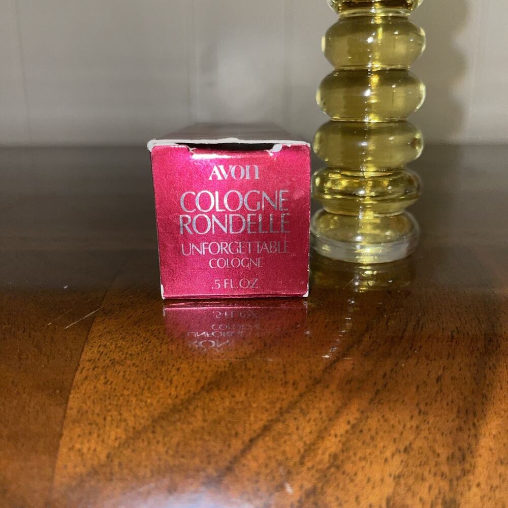 Vintage Avon Cologne Rondelle Sonnet Unforgettable .5 Fl. Oz. Bottle New - Picture 2 of 5